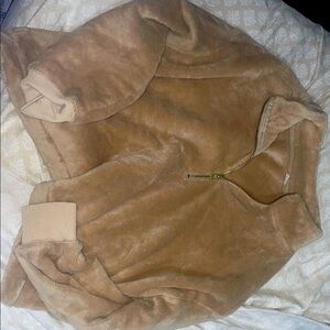 Cozy Tan Quarter-Zip Pullover